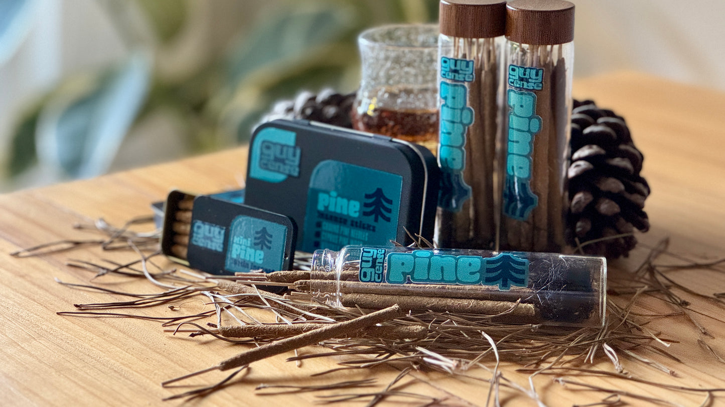 Pine needles, wood + whiskey