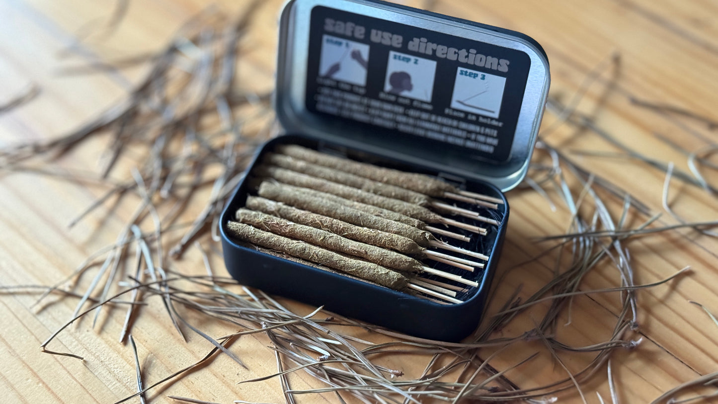 Pine needles, wood + whiskey